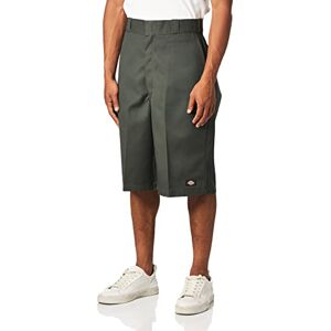 Dickies multi-pocket men's work and sports shorts, 13 inches (13in Mlt Pkt W/St) Green (Olive Green), size: 34