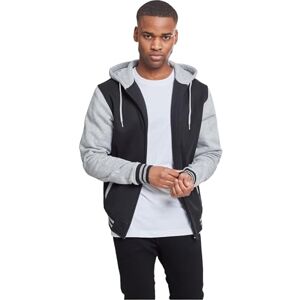 Urban Classics Herren Sweatshirt 2-tone Zip Hoody, zweifarbiger Hoody für Männer, Regular Fit, blk/gry, M