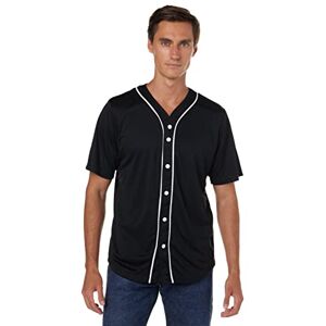 Urban Classics Herren Baseball Mesh Jersey T-Shirt, blk/wht, L