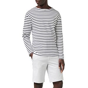 Armor Lux Men's 1525 Striped Long Sleeve T-Shirt, White (400 Blanc/Navire), XX-Large (Manufacturer size: 6)