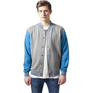 Urban Classics Men’s Jacket (Collegejacke Jacke 2-tone College Sweatjacket) Multicoloured (Gry/Tur 00130), size: m