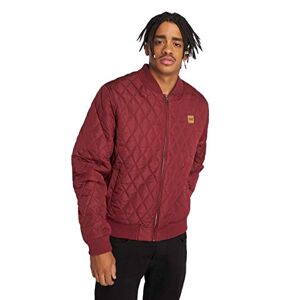 Urban Classics TB862 Herren Steppjacke Diamond Quilt Nylon Jacke Ideal als Übergangsjacke, Rot (burgundy 606), Gr. Large