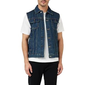 Urban Classics Men's Denim Vest, Waistcoat (Denim Vest) Blue (Denim blue 319), size: xxl