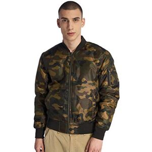 Urban Classics Herren Basic Bomber Jacket Jacke, Wood Camo, Large