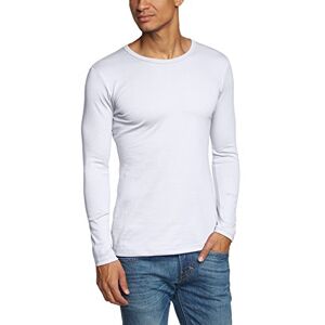 Trigema Men's Long-Sleeved Shirt 602501 (602501) White plain, size: XS