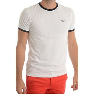 Teddy Smith Men's Plain or unicolor Round Collar Short sleeve T-Shirt White X-Large