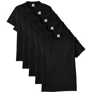 Fruit of the Loom Pack of 5 Valueweight T-shirts, Black (Black), xxl