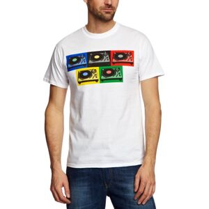 DMC Herren T-Shirts , Kent Weiß White/Black/Red/Yellow/Green/Blue Small