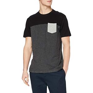 Urban Classics Herren 3-kleurige Pocket Tee Langarmshirt, Cha/Blk/Gry, M EU