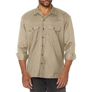Dickies Herren Freizeithemd Streetwear Male Shirt Long Sleeve Work, Beige (Khaki Kh), XL