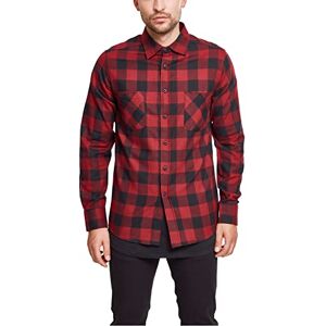 Urban Classics Men's Casual Checked Flannel Shirt with 2 Chest Pockets (Checked Flanell Shirt) Multicoloured (Blk/Castle), size: xl