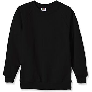 Fruit of the Loom Jungen Sweatshirt SS024B, Schwarz Schwarz, 5/6