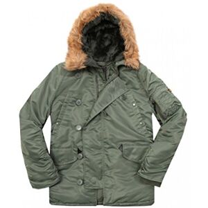 ALPHA INDUSTRIES Herren N3B Winterjacke Parkas, Grün (sage-Green 01), Medium