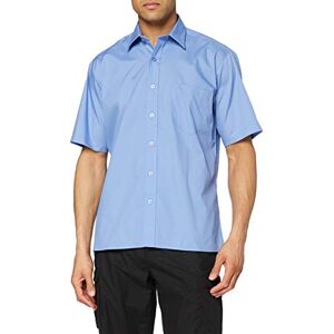 Premier Workwear Short Sleeve Poplin Shirt Mid Blue Small (Manufacturer Size:15.5)