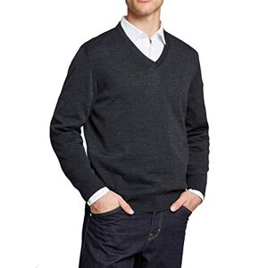 Maerz Men's V-Neck Long Sleeve Jumper, Grey (591), Large (Manufacturer size: 52)