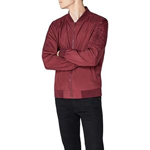 Urban Classics Men's Bomber Jacket Light Jacket (Light Bomber Jacket) burgundy, size: xxl