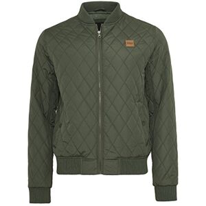 Urban Classics TB862 Herren Steppjacke Diamond Quilt Nylon Jacke Ideal als Übergangsjacke, Grün (olive 176), Gr. Large