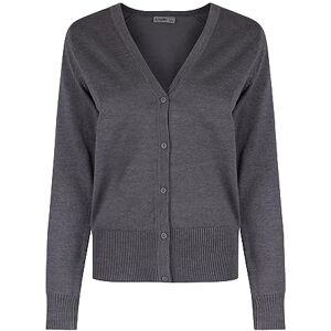 Trutex Limited GIRLS COTTON V NECK CARDIGAN, Marl Grey, 15 Years (Manufacturer Size: Large)