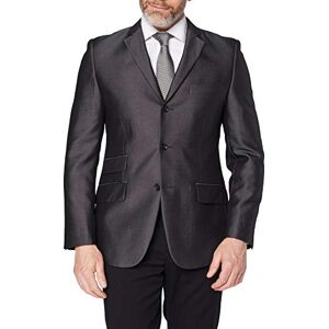 merc of London Men's Plain or unicolor Suit Grey 36R