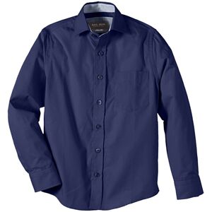 G.O.L. Boys Plain Slim Fit Shark Collar Shirt, Blue (Midnight-Blue 12)