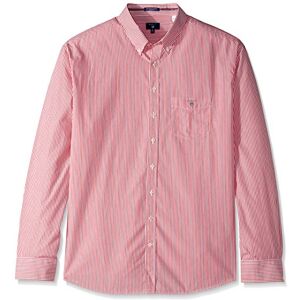 GANT Herren The POPLIN Banker Stripe LS BD Freizeithemd, Rot (Bright RED 620), Small