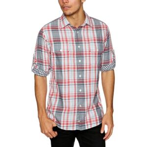 Benson Tools Benson FL12-SH02PT Men's Shirt Red/Grey Medium