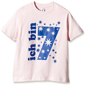 Coole-Fun-T-Shirts Mädchen Ich Bin 7 Jahre T-Shirt, Rosa (pink-Navy), One Size (Herstellergröße: 116cm/6-7