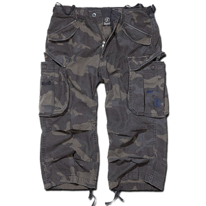 Brandit Shorts  Industry Vintage 3/4, Mørk Camo  XL