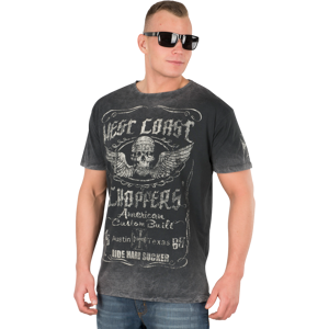 West Coast Choppers T-Shirt  Ride Hard Sucker Vintage, Sort