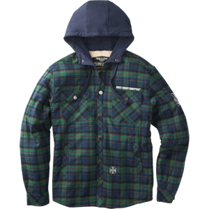 West Coast Choppers Flanneljakke  Sherpa Lined, Sort/Grå