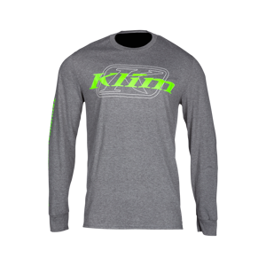 KLIM Langærmet T-Shirt  K Corp, Koksgrå/Electrik Gecko