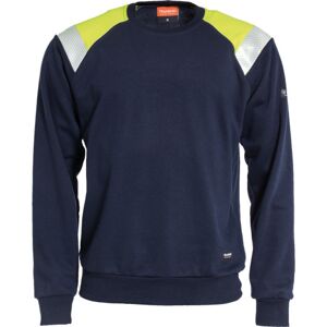 Tranemo Flammehæmmende Sweatshirt 6375, Marine/gul, Str. M