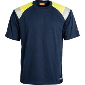Tranemo Flammehæmmende T-Shirt 637989, Gul/marineblå, Str. 3xl