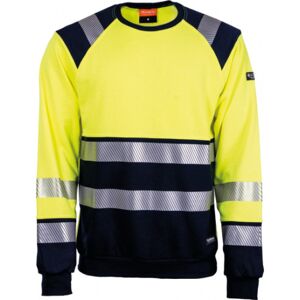 Tranemo Sweatshirt 508589 Flammehæmmende, Gul/marineblå, Str M M Gul