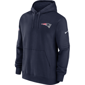 New England Patriots Sideline Club Nike NFL-pullover-hættetrøje til mænd - blå blå M