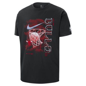 Chicago Bulls Courtside Max90-Nike NBA-T-shirt til mænd - sort sort M