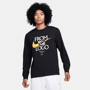 Langærmet Nike Max90-basketball-T-shirt til mænd - sort sort XL