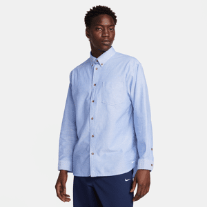 Langærmet Nike Life Oxford-skjorte med knapper til mænd - hvid hvid XXL
