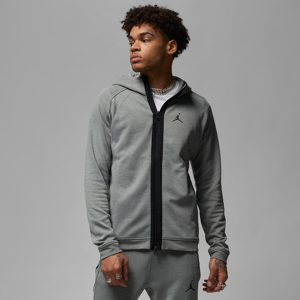 Jordan Dri-FIT Sport-Air Fleece-hættetrøje med fuld lynlås til mænd - grå grå M