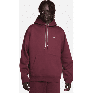 Nike Solo Swoosh-pullover-hættetrøje i fleece til mænd - rød rød XS