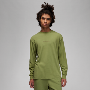 Langærmet Jordan Wordmark-T-shirt til mænd - grøn grøn S