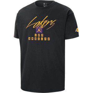 Los Angeles Lakers Courtside Statement Edition Jordan NBA Max90-T-shirt til mænd - sort sort L