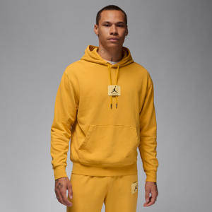 Forvasket Jordan Flight Fleece-pullover-hættetrøje til mænd - gul gul M