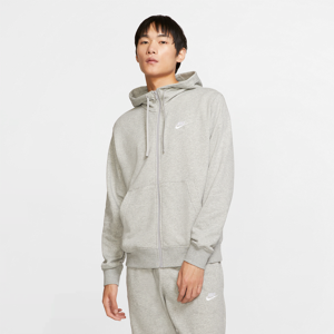 Nike Sportswear Club-hættetrøje med fuld lynlås til mænd - grå grå XXL