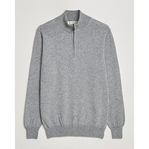 Piacenza Cashmere Cashmere Half Zip Sweater Light Grey men 50 Grå