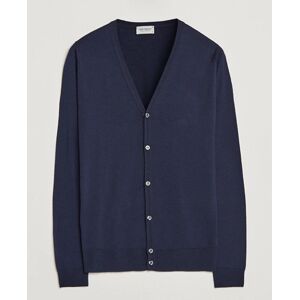 John Smedley Petworth Extra Fine Merino Cardigan Midnight men L Blå