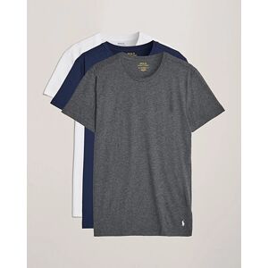 Polo Ralph Lauren 3-Pack Crew Neck T-Shirt Navy/Charcoal Heather/White men S Hvid