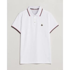 Moncler Contrast Rib Polo White men L Hvid