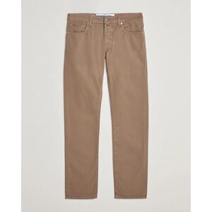 Jacob Cohën Bard Garment Dyed Gabardine Trousers Khaki men W30 Beige