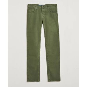 Jacob Cohën Bard Garment Dyed Gabardine Trousers Green men W35 Grøn